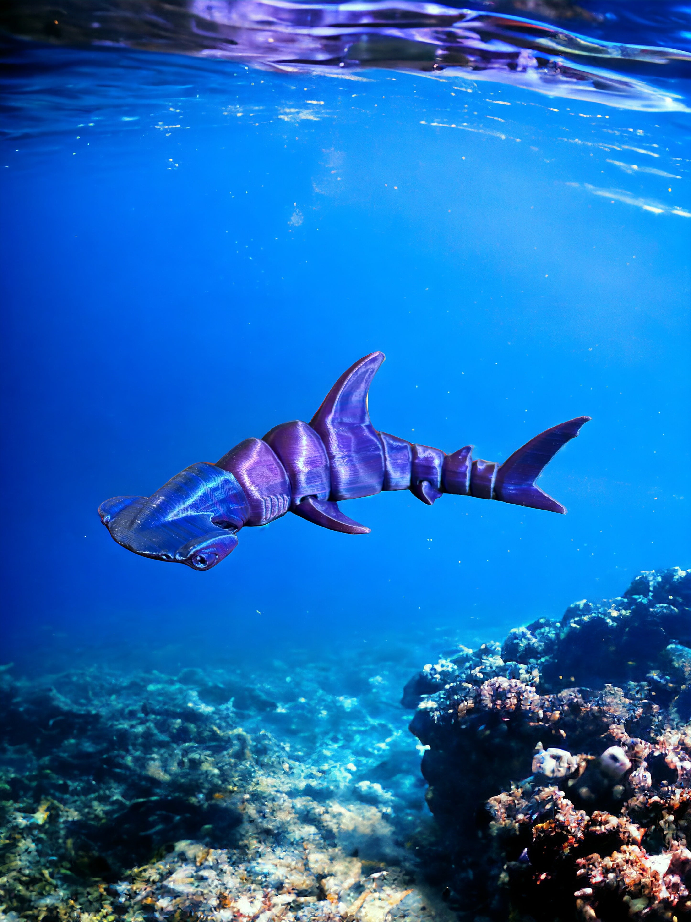 Presenting the Hammerhead Shark: majestic replica of the predator of the Deep